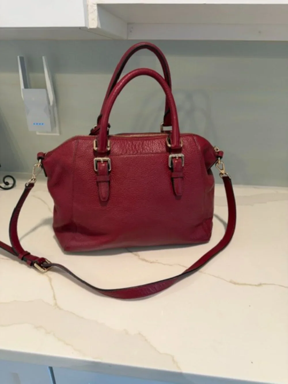 Michael Kors Sheila Pebble Leather Satchel